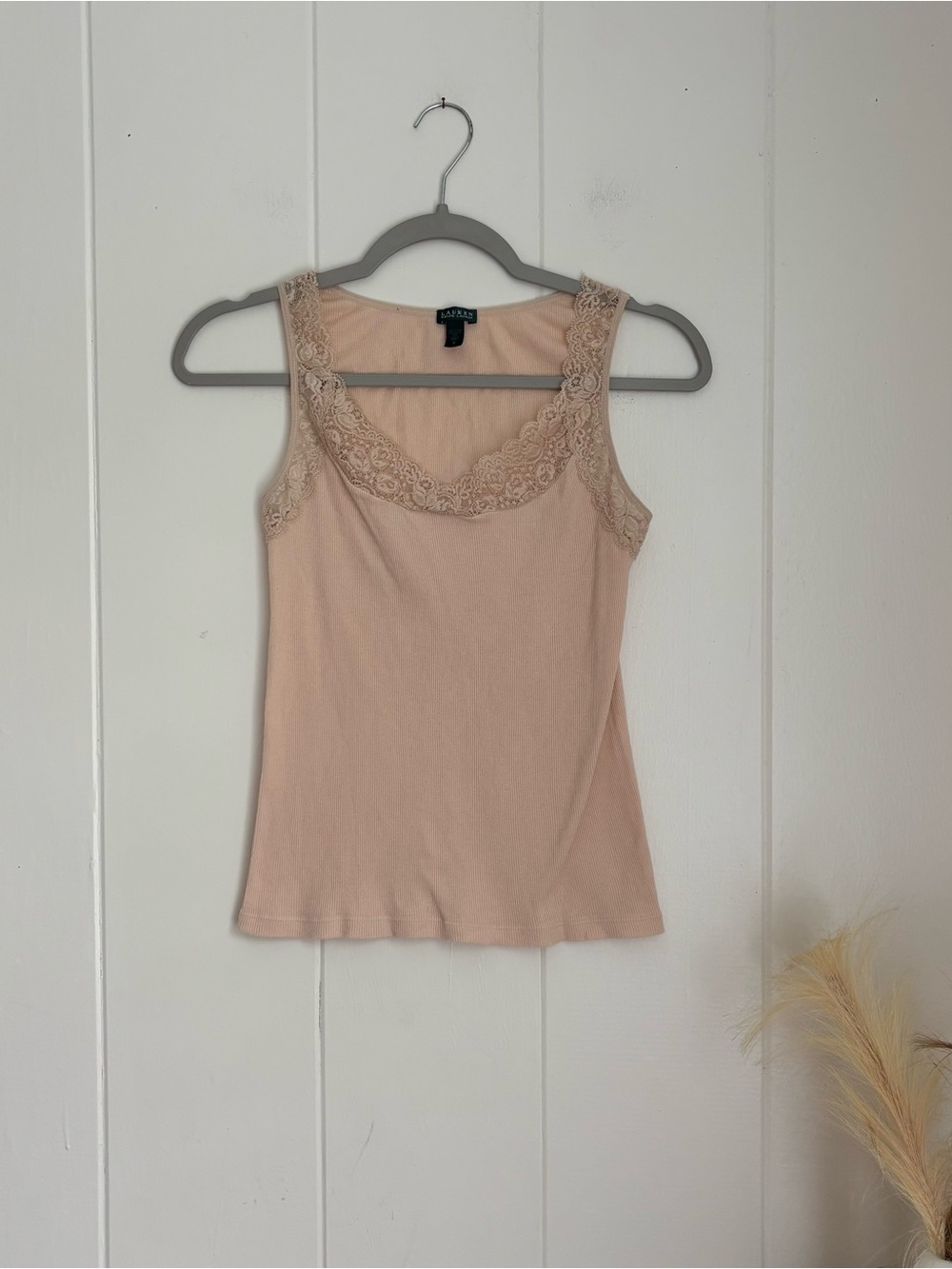 Ralph Lauren Lace-Trim Blush Camisole